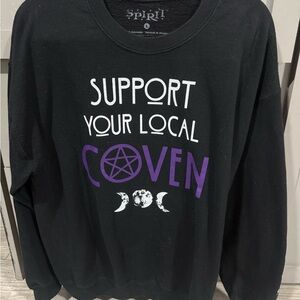 Spirit Black and White Graphic Sweatshirt